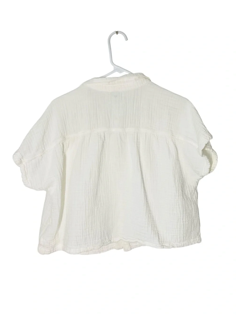 OLD NAVY Cropped Boxy Gauze Shirt - Picture 5 of 7